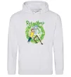 Мужская толстовка (худи) Rick and Morty Portal Серый меланж фото