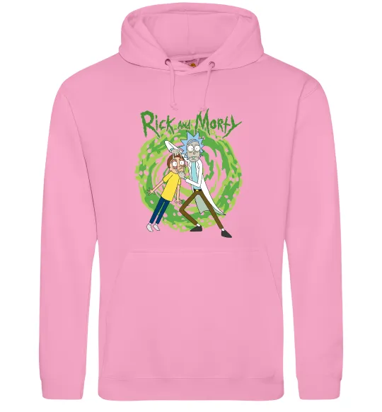 Жіноча толстовка (худі) Rick and Morty Portal Рожевий фото