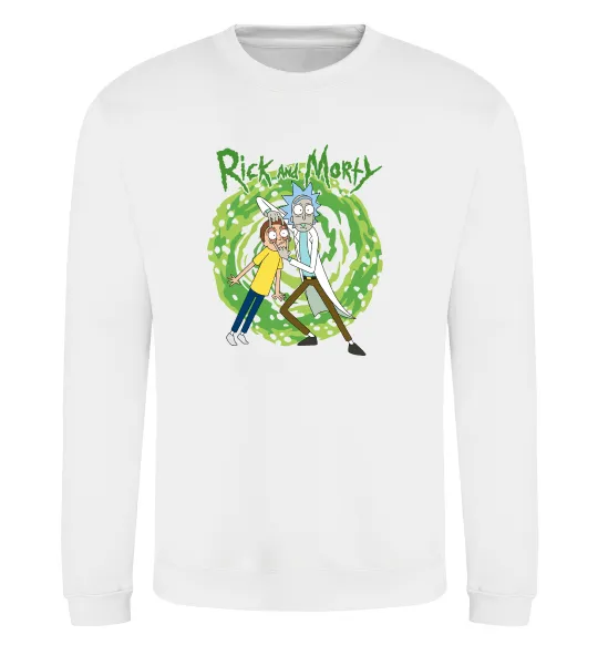 Світшот Rick and Morty Portal Білий фото