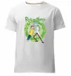 Мужская премиум футболка Rick and Morty Portal Белый фото