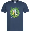 Чоловіча футболка Rick and Morty Portal Темно-синій фото