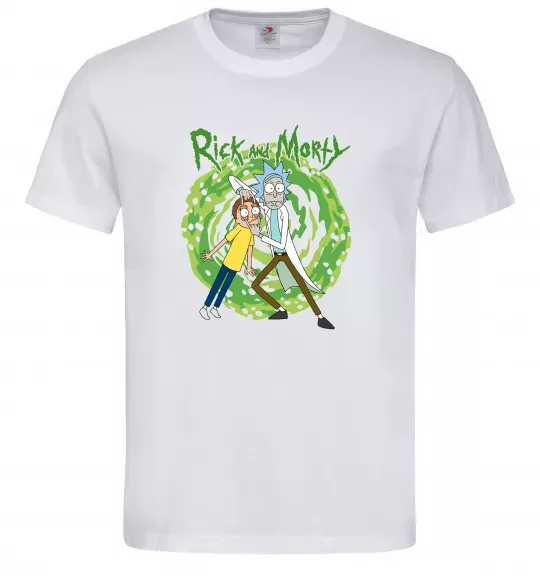 Чоловіча футболка Rick and Morty Portal Білий фото