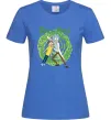 Женская футболка Rick and Morty Portal Ярко-синий фото