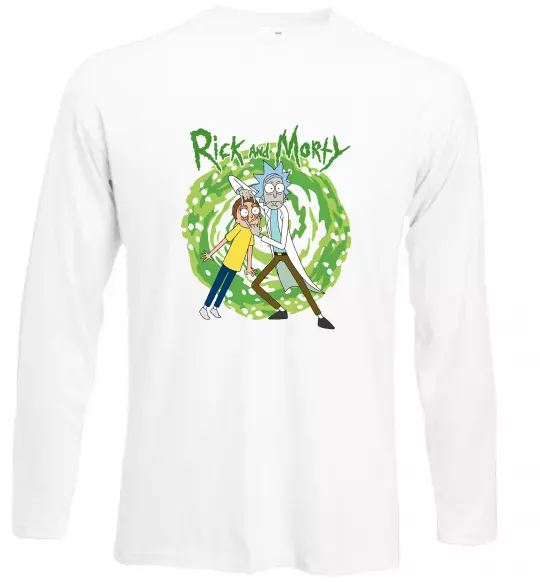 Лонгслів Rick and Morty Portal Білий фото