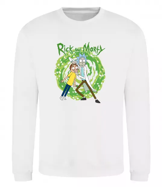 Свитшот Rick and Morty Portal Белый фото