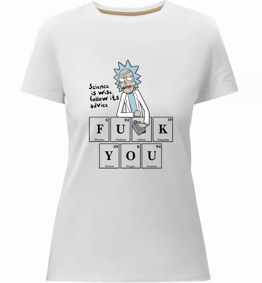 Женская премиум футболка Rick`s advice Белый фото