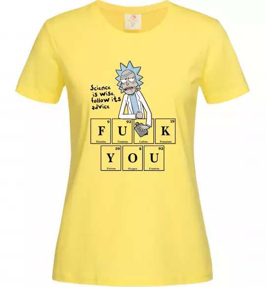 Жіноча футболка Rick`s advice Лимонний фото
