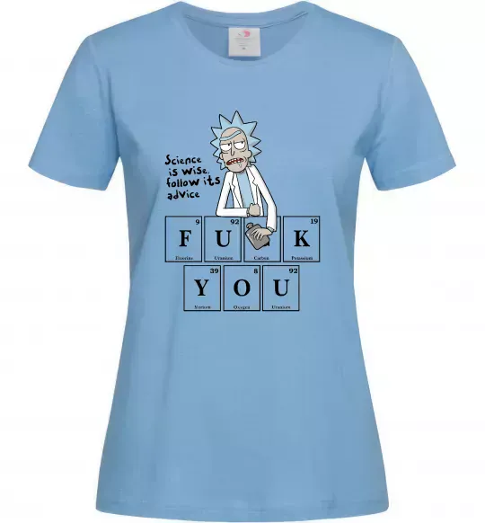 Жіноча футболка Rick`s advice Блакитний фото