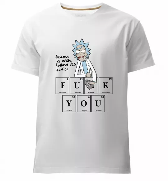 Чоловіча преміум футболка Rick`s advice Білий фото