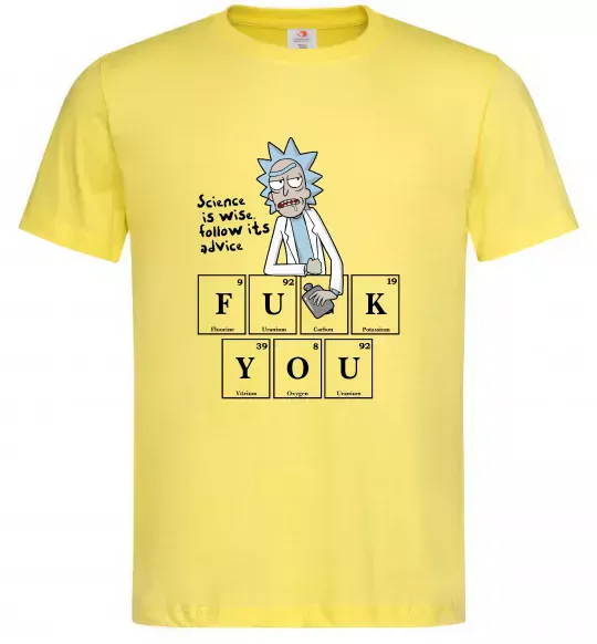 Чоловіча футболка Rick`s advice Лимонний фото