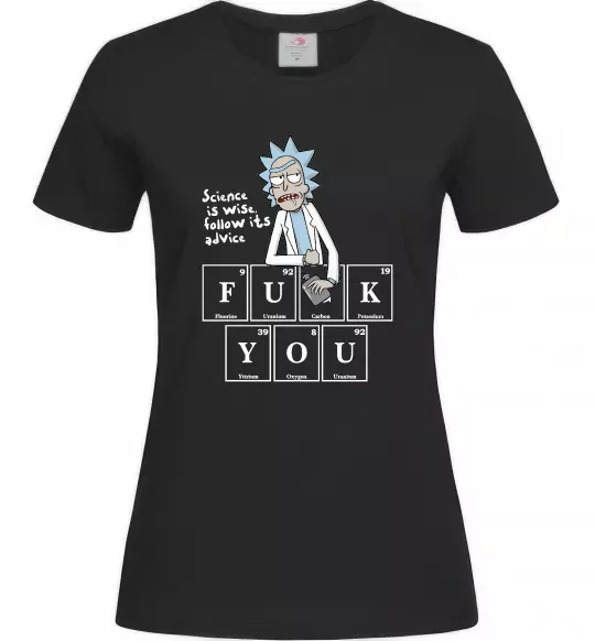 Жіноча футболка Rick`s advice Чорний фото