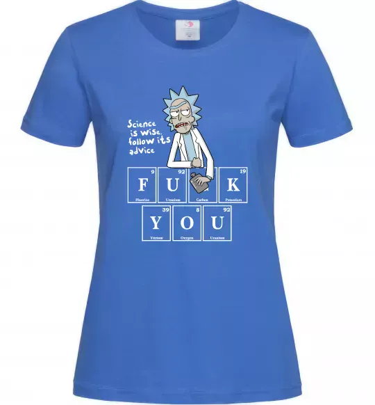 Жіноча футболка Rick`s advice Яскраво-синій фото
