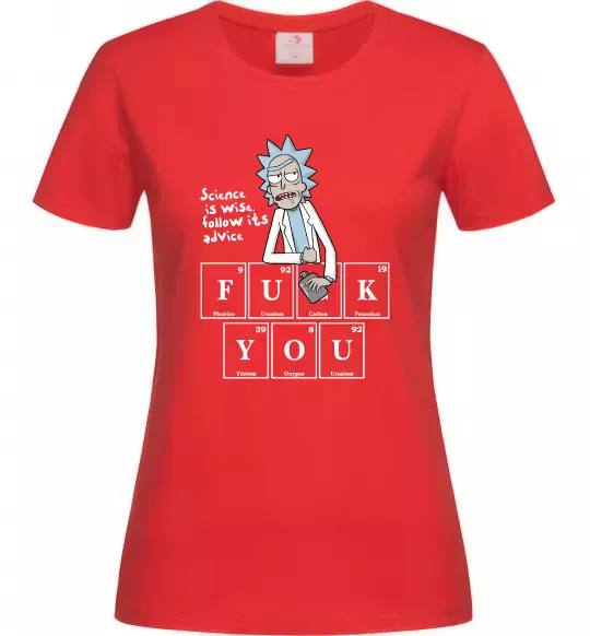 Жіноча футболка Rick`s advice Червоний фото