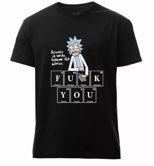 Чоловіча преміум футболка Rick`s advice Чорний фото