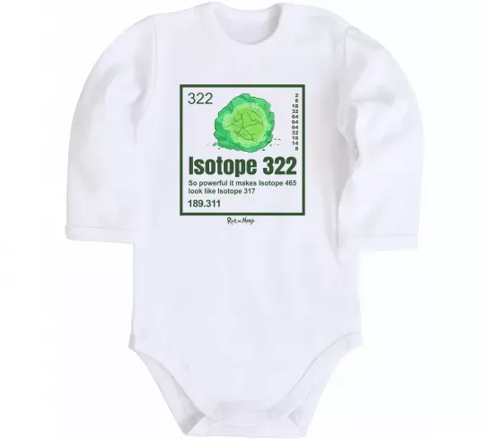 Дитячий бодік Isotope 322 Білий фото