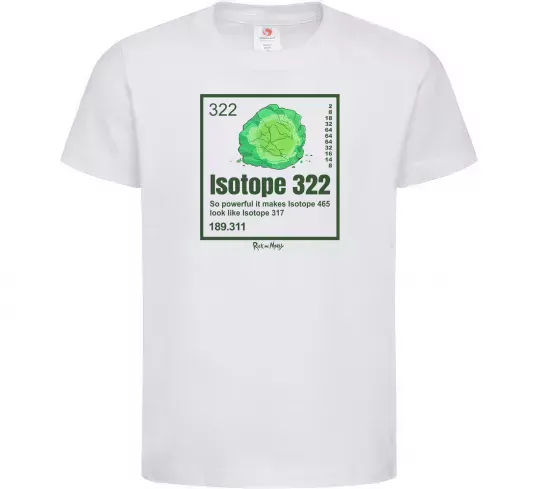 Дитяча футболка Isotope 322 Білий фото