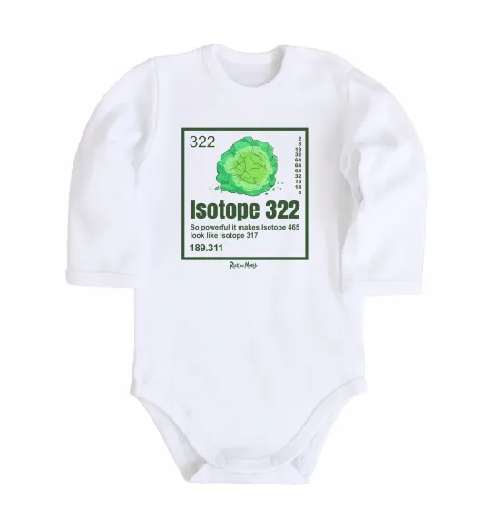 Детский боди Isotope 322 Белый фото