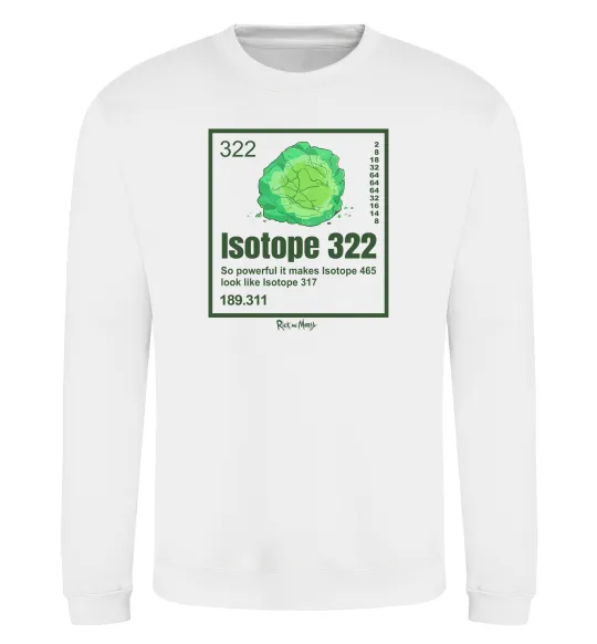 Світшот Isotope 322 Білий фото