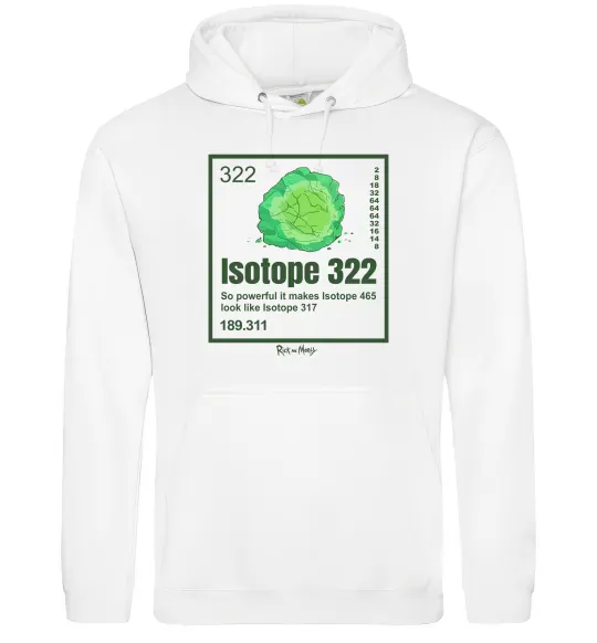 Мужская толстовка (худи) Isotope 322 Белый фото