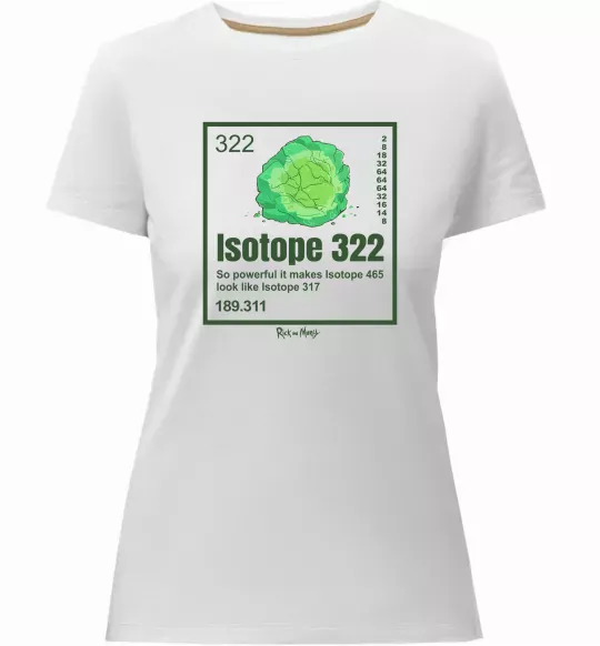 Жіноча преміум футболка Isotope 322 Білий фото