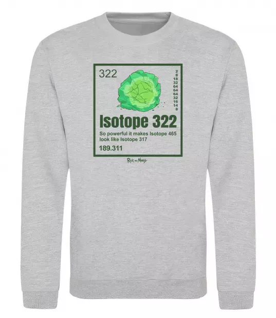 Свитшот Isotope 322 Серый меланж фото