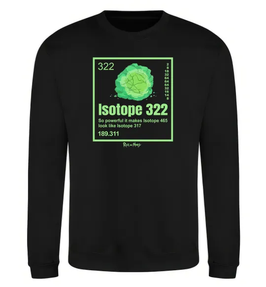 Світшот Isotope 322 Чорний фото