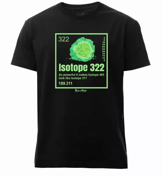 Мужская премиум футболка Isotope 322 Черный фото