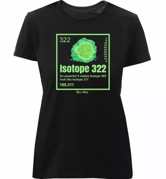 Жіноча преміум футболка Isotope 322 Чорний фото