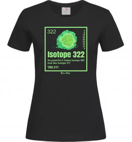 Женская футболка Isotope 322 Черный фото