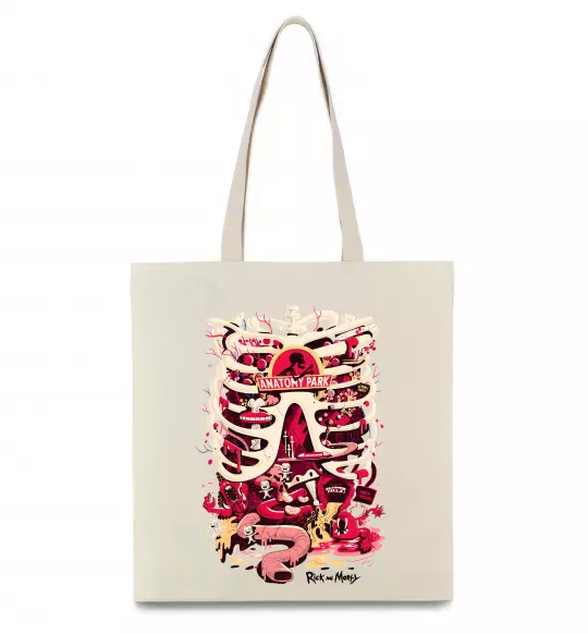 Еко-сумка Rick and Morty Anatomy park Бежевий фото