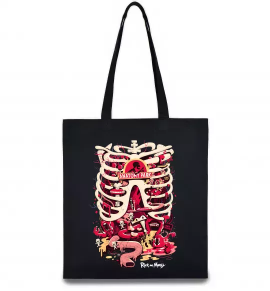 Еко-сумка Rick and Morty Anatomy park Чорний фото