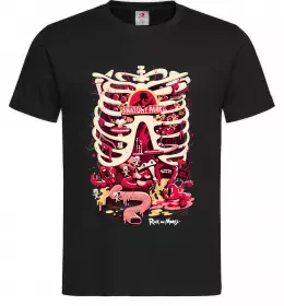 Чоловіча футболка Rick and Morty Anatomy park Чорний фото