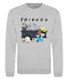 Свитшот Cartoon alcohol friends Серый меланж фото