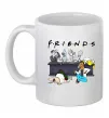 Чашка керамическая Cartoon alcohol friends Белый фото