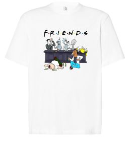 Футболка Оверсайз Cartoon alcohol friends