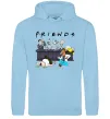 Чоловіча толстовка (худі) Cartoon alcohol friends Блакитний фото