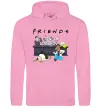 Женская толстовка (худи) Cartoon alcohol friends Розовый фото