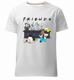 Мужская премиум футболка Cartoon alcohol friends