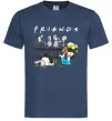 Мужская футболка Cartoon alcohol friends Темно-синий фото