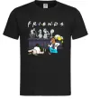 Мужская футболка Cartoon alcohol friends Черный фото