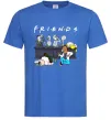 Мужская футболка Cartoon alcohol friends Ярко-синий фото
