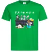 Мужская футболка Cartoon alcohol friends Зеленый фото