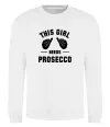 Свитшот This girl needs Prosecco Белый фото