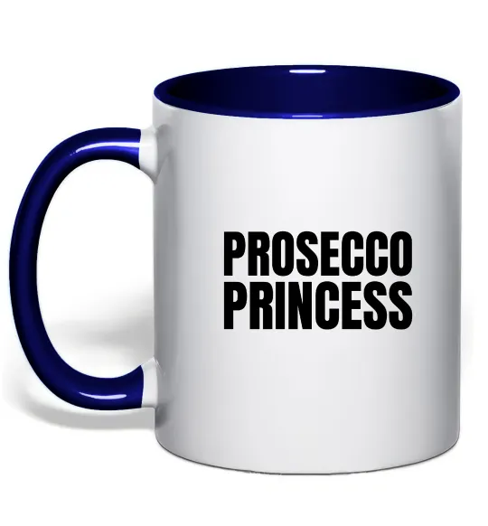 Чашка с цветной ручкой Prosecco princess Глубокий темно-синий фото