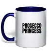 Чашка с цветной ручкой Prosecco princess Глубокий темно-синий фото