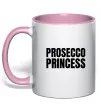 Чашка с цветной ручкой Prosecco princess Нежно розовый фото