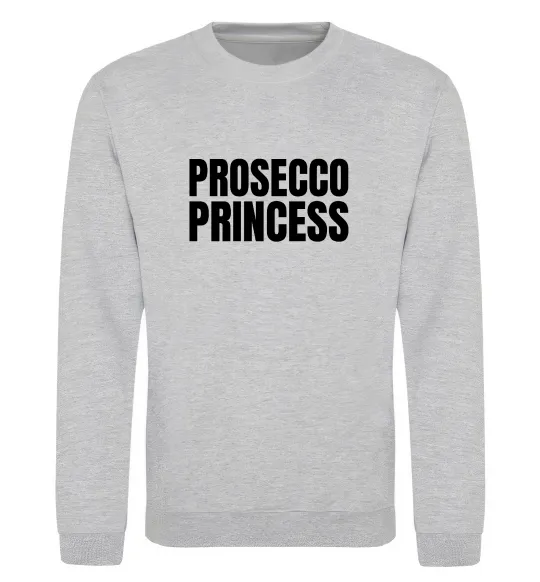 Свитшот Prosecco princess Серый меланж фото
