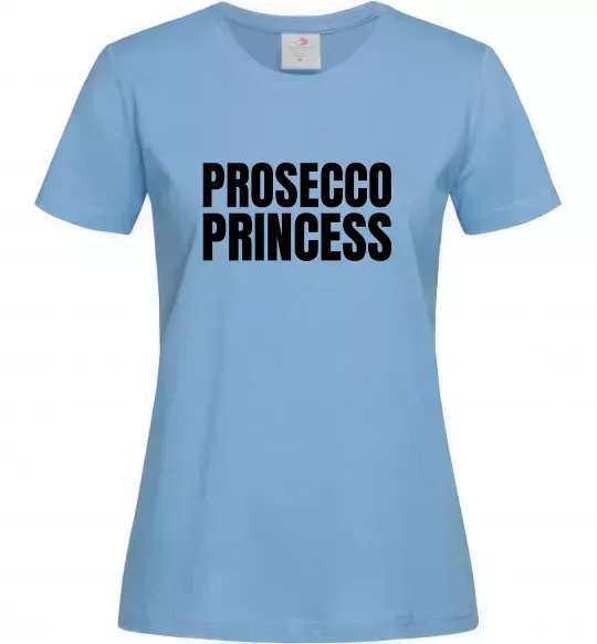 Жіноча футболка Prosecco princess Блакитний фото