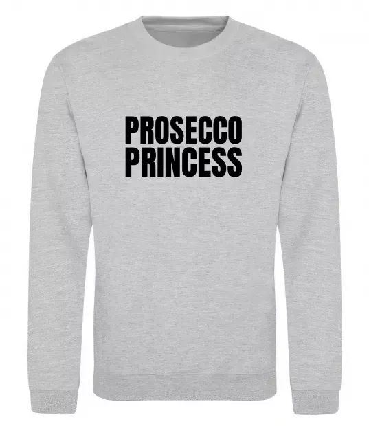 Світшот Prosecco princess Сірий меланж фото