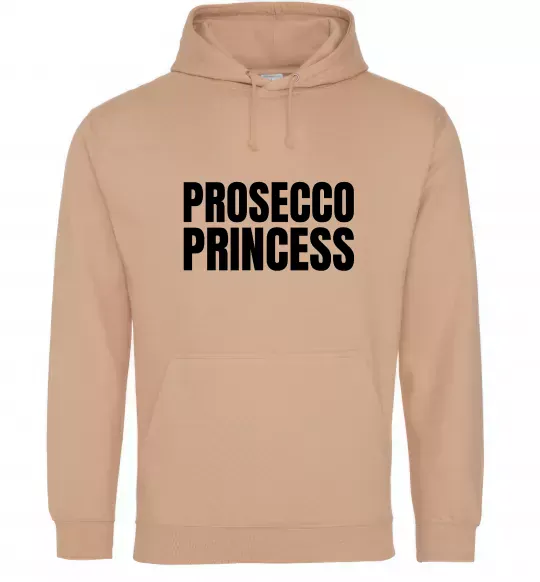 Женская толстовка (худи) Prosecco princess Песочный фото